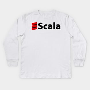 Scala lang logo - programming language Kids Long Sleeve T-Shirt